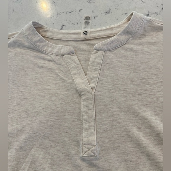 Lou & Grey Signaturesoft Split Neck Pocket Dress Women’s Sz M in Lt Oak Heather - Picture 7 of 12